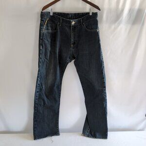 Armani Jeans Men's Blue Denim Jeans Straight Leg Bootcut, US 36